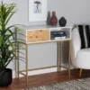 Giona Two-Tone Wood And Metal 1 Drawer Console Table White/Gold - Baxton Studio -Lush Living Store GUEST 32670e4b 4241 4d7a 9f98 b08109cc54fb