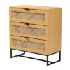 Sawyer Wood And Metal 3 Drawer Storage Cabinet With Natural Rattan Oak Brown/Black - Baxton Studio 2 Sawyer Wood And Metal 3 Drawer Storage Cabinet With Natural Rattan Oak Brown/Black - Baxton Studio -Lush Living Store GUEST 33023c37 b2ec 4f58 bb89 c2890a16c9c3