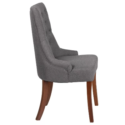 Merrick Lane Lillian Upholstered Tufted Side Accent Chair With Curved Rear Legs 5 Merrick Lane Lillian Upholstered Tufted Side Accent Chair With Curved Rear Legs - Image 3