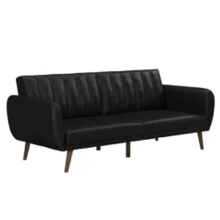 Brittany Futon Convertible Sofa Faux Leather - Novogratz -Lush Living Store GUEST 332a32ef eea7 402f b25e 382449531782