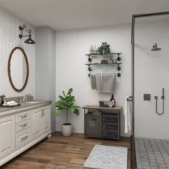 Metal Utility Cabinet With Wood Top Steel Gray - Olivia & May -Lush Living Store GUEST 3366f4f0 e3ff 4550 b012 48062440ee49