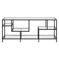 Black Bronze TV Stand With Glass Shelves - Henn&Hart -Lush Living Store GUEST 336cff2d b169 4332 91ff 5ecbd24679ef