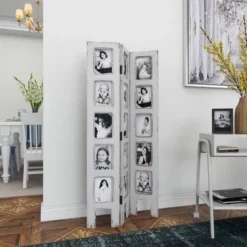 Farmhouse Chinquapin Wood Rectangle Room Divider Screen White - Olivia & May -Lush Living Store GUEST 33821635 fa23 4c97 9c73 fe1f8db83f41