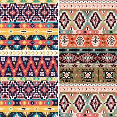 6" Double Sided Ikat Canvas Room Divider - Oriental Furniture 5 6" Double Sided Ikat Canvas Room Divider - Oriental Furniture - Image 3