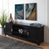 Sliding Door Transitional Wood Storage TV Stand For TVs Up To 80" Black - Saracina Home 1 Sliding Door Transitional Wood Storage TV Stand For TVs Up To 80" Black - Saracina Home -Lush Living Store GUEST 33becb56 05dc 423e a6f8 7c70aa6e23f1