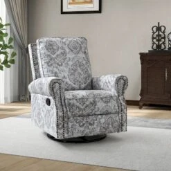 Pablo Traditional-normal Manual Swivel Glider Recliner With Nailhead Trims For Living Room | KARAT HOME -Lush Living Store GUEST 33c87108 5030 4568 a617 6a777eba134a