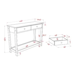 Clonard Wooden Sofa Table Gray - HOMES: Inside + Out -Lush Living Store GUEST 342fa7ad 1665 43f3 af9e ada830057a5c