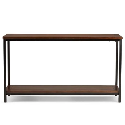 54" Rhonda Console Sofa Table Dark Cognac Brown - WyndenHall 8 54" Rhonda Console Sofa Table Dark Cognac Brown - WyndenHall - Image 6