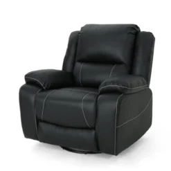 Malic Classic Tufted PU Leather Swivel Recliner - Christopher Knight Home -Lush Living Store GUEST 34ee286e 18f3 4541 b68c 5170038f9f04