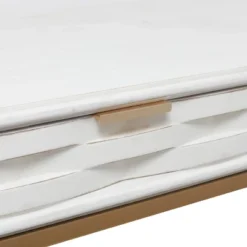 Contemporary 2 Drawer Metal Console Table White - Olivia & May -Lush Living Store GUEST 3531c233 1200 4391 ab09 c415d6f93ef9