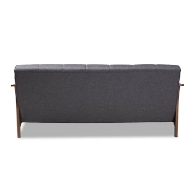 Larsen Wood Sofa Gray - Baxton Studio 9 Larsen Wood Sofa Gray - Baxton Studio - Image 7