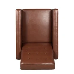 Mervynn Mid-Century Modern Button Tufted Recliner Cognac Brown/Dark Espresso - Christopher Knight Home -Lush Living Store GUEST 35aabef8 04db 44fe a0f6 ea4044265993