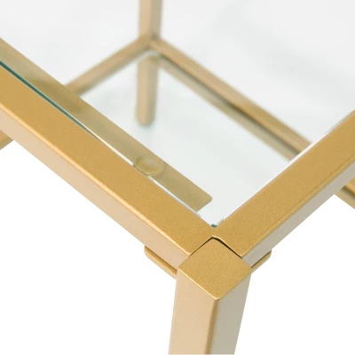 18.5" Square Camber Elite Side Table Gold - Studio Designs Home 5 18.5" Square Camber Elite Side Table Gold - Studio Designs Home - Image 3