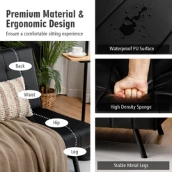 Costway Futon Sofa Bed PU Leather Convertible Folding Couch Sleeper Lounge White/Black/Grey -Lush Living Store GUEST 35f90686 34a6 4023 9f1e f8086b77c366