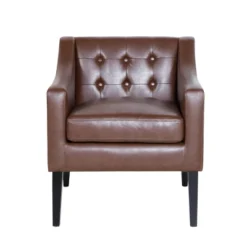 Deanna Contemporary Faux Leather Tufted Accent Chair - Christopher Knight Home -Lush Living Store GUEST 3611790c 8999 4933 8185 557929fb44ec