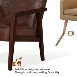 Yaheetech Modern Faux Leather Upholstered Accent Chair Armchair 17 Yaheetech Modern Faux Leather Upholstered Accent Chair Armchair -Lush Living Store GUEST 366f71bb b30e 495d a231 27224fa74c92