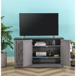 48" TV Stand For TVs Up To 55" Gray - Home Essentials -Lush Living Store GUEST 36b0b257 fcae 43ab bec6 0a01ccc534fe