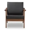 Venza Mid Century Modern Walnut Wood Faux Leather Lounge Chair Black - Baxton Studio -Lush Living Store GUEST 36f9bda0 3e7a 46f8 8da5 2ccc92752ca6