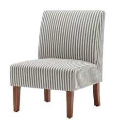 Armless Slipper Accent Chair Striped - WOVENBYRD -Lush Living Store GUEST 37758d89 f364 48f8 b5e8 a9987ba92a3f