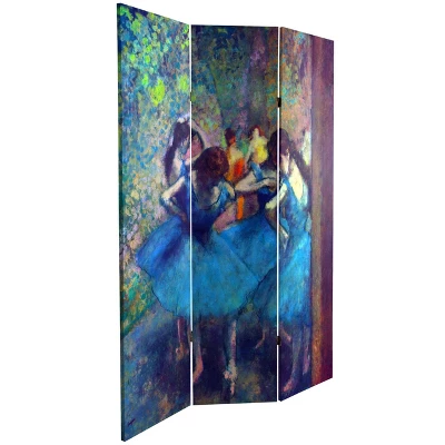 6" Double Sided Works Of Degas Room Divider Dancers - Oriental Furniture 6 6" Double Sided Works Of Degas Room Divider Dancers - Oriental Furniture - Image 4