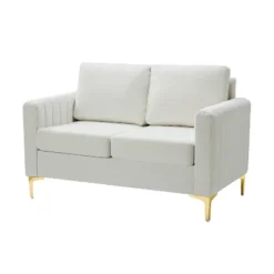 Cephisus 52.4" Contemporary Loveseat For Living Room And Bedroom Comfy Velvet 2-Seater Sofa With Metal Legs | KARAT HOME 29 Cephisus 52.4" Contemporary Loveseat For Living Room And Bedroom Comfy Velvet 2-Seater Sofa With Metal Legs | KARAT HOME -Lush Living Store GUEST 3821bcb9 21c8 4025 876b 6c35d1ab431e
