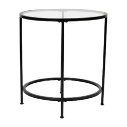 Flash Furniture Astoria Collection Round End Table - Modern Clear Glass Accent Table With Matte Black Frame 16 Flash Furniture Astoria Collection Round End Table - Modern Clear Glass Accent Table With Matte Black Frame -Lush Living Store GUEST 383f23f3 aa89 4dfe 8817 3f808e8c55c0