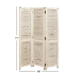 Farmhouse Wood Room Divider Screen Cream - Olivia & May -Lush Living Store GUEST 3859f20e 18b6 41e1 9210 ee951a303467