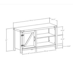 Clarabelle Rustic Industrial Barn Door TV Stand For TVs Up To 50" - Saracina Home -Lush Living Store GUEST 3893808d 3686 4632 b50d 6af777bd48d5