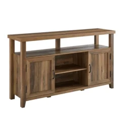 Modern Farmhouse Highboy Double Grooved Door TV Stand For TVs Up To 65" - Saracina Home -Lush Living Store GUEST 38a92cc5 da2b 4020 9f39 95b86ca02656