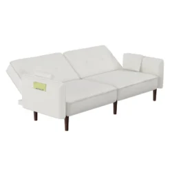 Convertible Futon Sofa Bed With Wooden Legs - ModernLuxe -Lush Living Store GUEST 38f44563 3c83 45e4 9aed 5011448e4da7