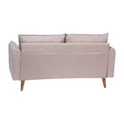 Emma And Oliver Upholstered Mid-Century Modern Pocket Spring Loveseat With Wooden Legs And Removable Back Cushions -Lush Living Store GUEST 39c11754 4793 40b5 a741 4d9ae3a41b2a