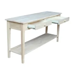 Spencer Console Server Table Unfinished Light Brown - International Concepts -Lush Living Store GUEST 3a4f5f21 b028 4e96 89e4 f6ce65d341e2