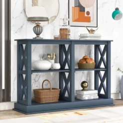 Accent Console Table With 3-Tier Open Storage Spaces-ModernLuxe -Lush Living Store GUEST 3ab771e1 451b 4726 b9a0 9e10384b3eca