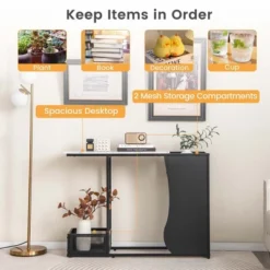 Costway 43.5'' Console Table With Faux Marble Top & 2 Storage Compartments Entryway Hallway -Lush Living Store GUEST 3ae4a6e4 ab50 431b 9ed8 ba26afcd3642