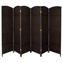 7 Ft. Tall Diamond Weave Room Divider 6 Panels - Oriental Furniture -Lush Living Store GUEST 3afc3a3b 1437 4ee2 b210 369dfb198cfb