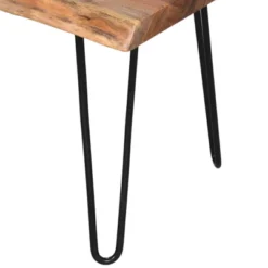 Alaterre Furniture 20" Hairpin Natural Brown Live Edge End Table Metal And Wood -Lush Living Store GUEST 3b1053ab 75a9 47fa a650 e4c2cf7b2b30
