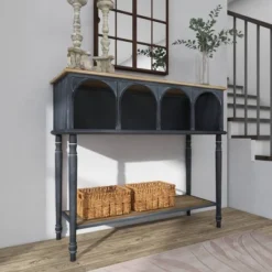 Farmhouse Wood Console Table Black - Olivia & May -Lush Living Store GUEST 3b2b8468 df6e 490a a8e9 5391d6064360