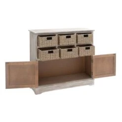 Wood Cabinet With Seagrass Drawers Brown - Olivia & May 11 Wood Cabinet With Seagrass Drawers Brown - Olivia & May -Lush Living Store GUEST 3bc8a9cb 9377 4c73 bb41 0d86547c3169
