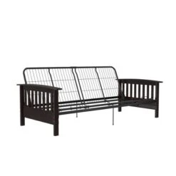 Full Brixen Wood Arm Metal Futon Frame With 6" Mattress - Room & Joy -Lush Living Store GUEST 3bcea109 98b7 4b5e 8645 e814c66142b6