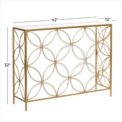 Contemporary Metal Console Table Gold - Olivia & May -Lush Living Store GUEST 3bd23c2b 01fb 47bd 9569 a86c99b6c578
