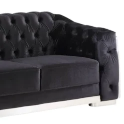 71" Pyroden Loveseat Black Velvet/Chrome Finish - Acme Furniture 15 71" Pyroden Loveseat Black Velvet/Chrome Finish - Acme Furniture -Lush Living Store GUEST 3c33c7e4 d3a1 425c bffc a71939610998