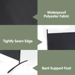 Costway Single Panel Room Divider Privacy Partition Screen For Office Home Black/Beige -Lush Living Store GUEST 3c5cc4f5 b2d3 4c57 8ff9 0c73a3d99930