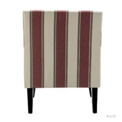 Set Of 2 Sara Upholstered Accent Arm Chair With Nail Head Trim | Karat Home-Stripe Red -Lush Living Store GUEST 3ca115c9 3d0f 427c adf8 f28b6dddf8ba