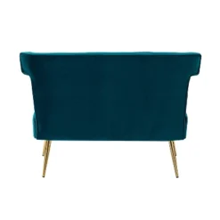 Cadmus 46" Modern Velvet Armless Loveseat With Channel-tufted Wingback For Living Room And Drawing Room| KARAT HOME -Lush Living Store GUEST 3cb13fde 7b43 42d5 b502 a680effc5a60