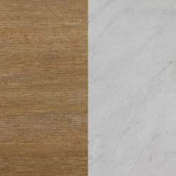 Tucker Solid Wood And Faux Marble Round Side Table Brushed Light Brown/Matte White Marble - Nathan James -Lush Living Store GUEST 3d2c0902 7024 4982 8206 df754aac95fb