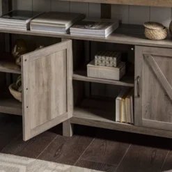 2 Door Farmhouse Highboy TV Stand For TVs Up To 65" Gray Wash - Saracina Home 28 2 Door Farmhouse Highboy TV Stand For TVs Up To 65" Gray Wash - Saracina Home -Lush Living Store GUEST 3da1fe4d 5dc6 448b 95b3 1aa73582aaf2