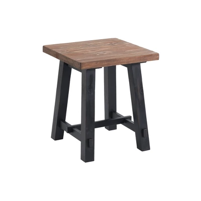 21" Odin Solid Wood Side Table Black - Alaterre Furniture 4 21" Odin Solid Wood Side Table Black - Alaterre Furniture - Image 2