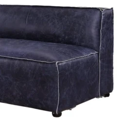 52" Birdie Sofa With Top Grain Leather Vintage Blue - Acme Furniture -Lush Living Store GUEST 3e39f5e3 920a 4f34 89e2 2a9ce654d5e1