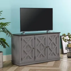 48" TV Stand For TVs Up To 55" Gray - Home Essentials -Lush Living Store GUEST 3ec0bff7 454e 477a 9cff a036845e1240