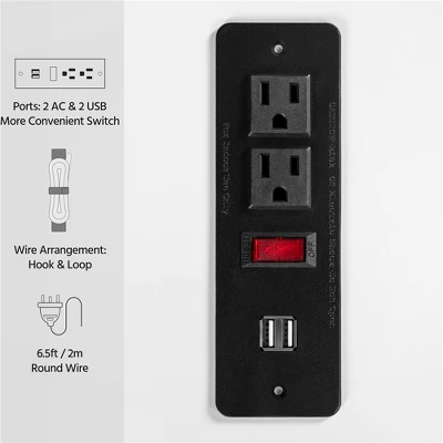 Yaheetech 3-Tier Wooden Console Table With Power Outlet Entryway Table 6 Yaheetech 3-Tier Wooden Console Table With Power Outlet Entryway Table - Image 4